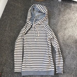 Double hooded sweatshirt tunic